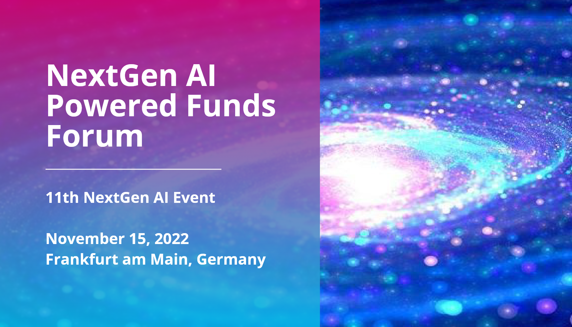 NextGen AI Powered Funds Forum