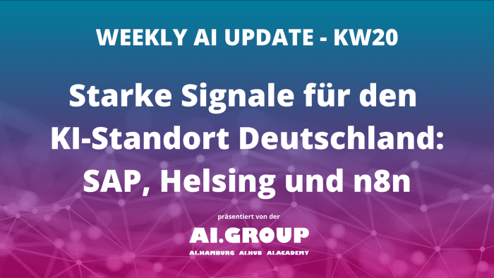 Starke Signale für den KI-Standort Deutschland SAP, Helsing und n8n